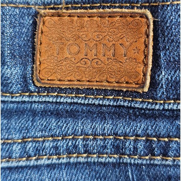 Vintage Tommy Jeans Womens 9R Blue Faded Denim Boot Cut Low Rise Rodeo Western - Picture 4 of 9